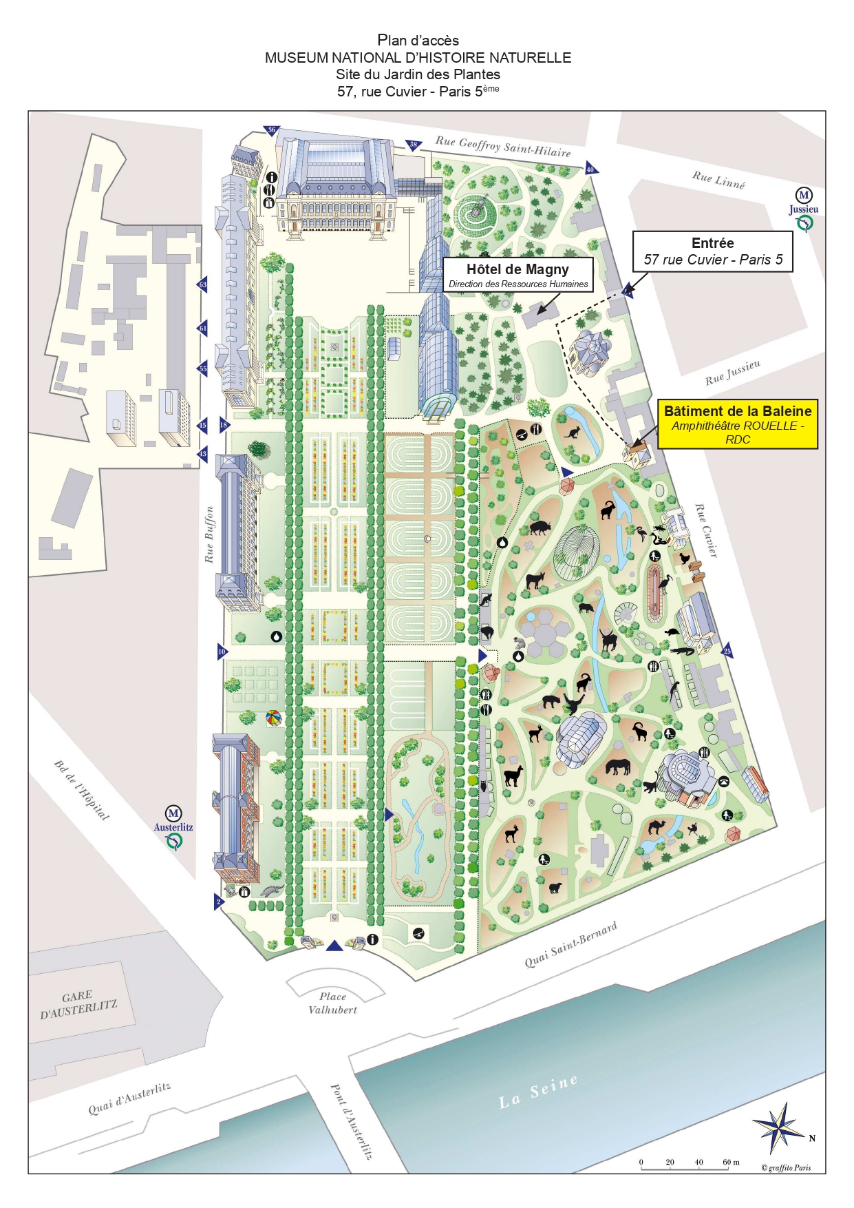 Plan d'accès à l'amphi Rouelle