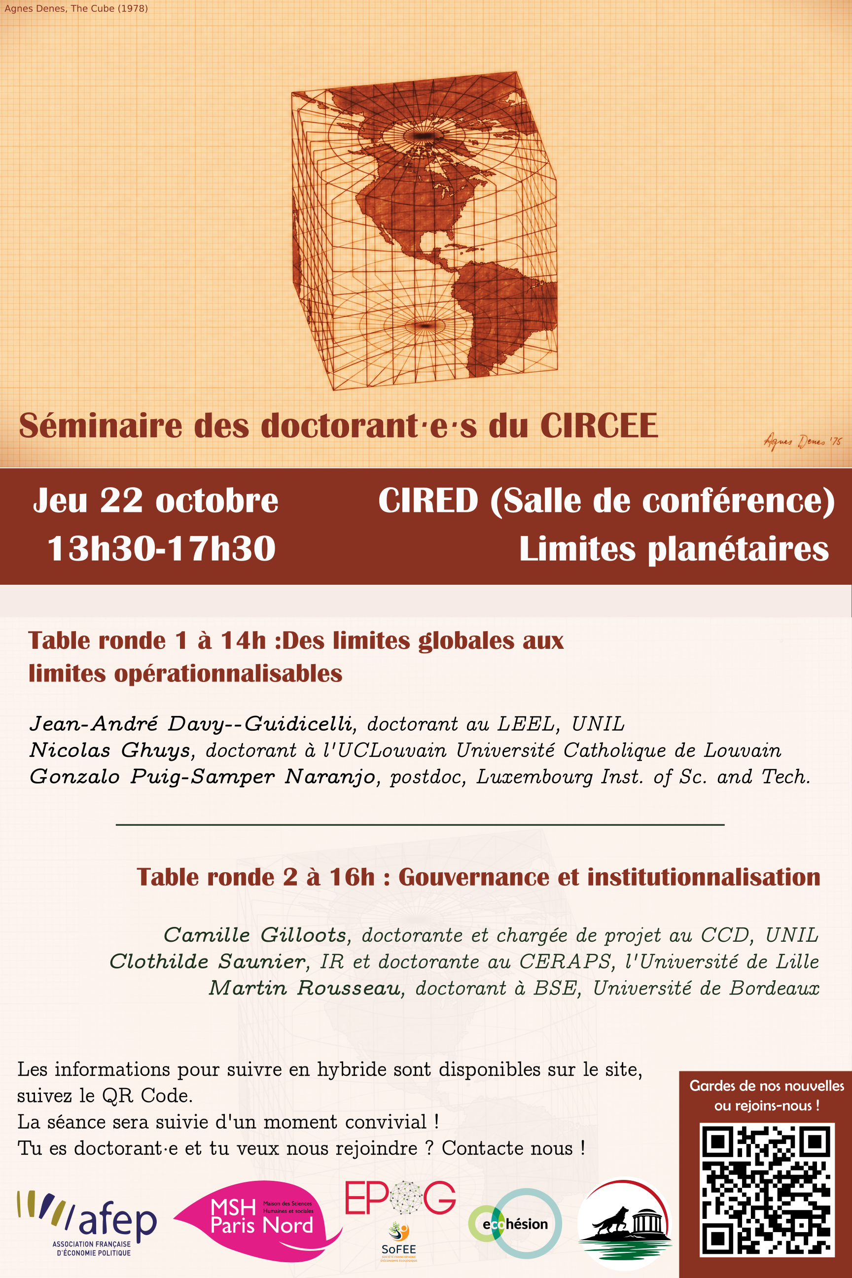 Poster de la séance Limites planétaires du CIRCEE 2026
